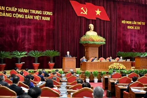 Hội nghị lần thứ tư Ban Chấp hành Trung ương Đảng khóa XIII. (Ảnh: ĐĂNG KHOA)