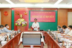 Kỳ họp thứ 7 Ủy ban Kiểm tra Trung ương ngày 30/9/2021. Ảnh: TTXVN