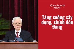 Tổng Bí thư Nguyễn Phú Trọng phát biểu khai mạc Hội nghị. (Ảnh: ĐĂNG KHOA)