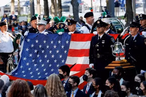 Lễ tưởng niệm các nạn nhân vụ tấn công khủng bố 11/9 tại New York, ngày 11/9/2021. (Ảnh: Reuters)