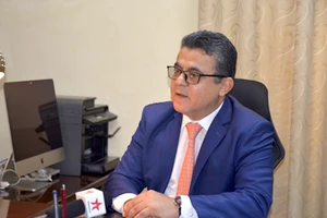 Đại sứ đặc mệnh Toàn quyền Nhà nước Palestine tại Việt Nam Saadi Salama. (Ảnh: qdnd.vn)