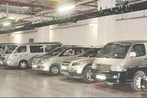 Hầm để xe của trung tâm mua sắm VINCOM.