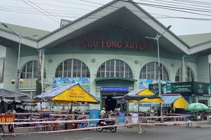 Ổ dịch trong chợ Long Xuyên thuộc phường Mỹ Long.