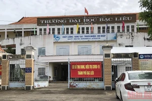 Trường Đại học Bạc Liêu được chính quyền sử dụng làm điểm thu dung, điều trị Covid-19. (Ảnh: TRỌNG DUY)