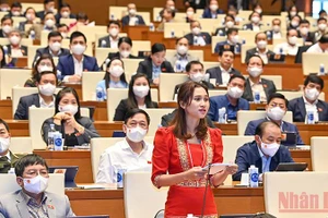 Đại biểu Quốc hội tỉnh Kon Tum phát biểu chất vấn, ngày 11/11. Ảnh: LINH NGUYÊN