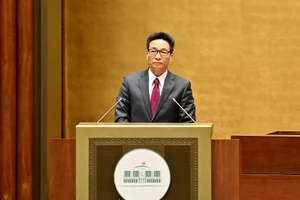 Phó Thủ tướng Vũ Đức Đam phát biểu. (Ảnh: ĐĂNG KHOA)