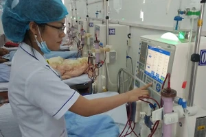 Bệnh viện C Thái Nguyên chạy thận nhân tạo cho bệnh nhân.