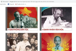 Các phần trưng bày của triển lãm online