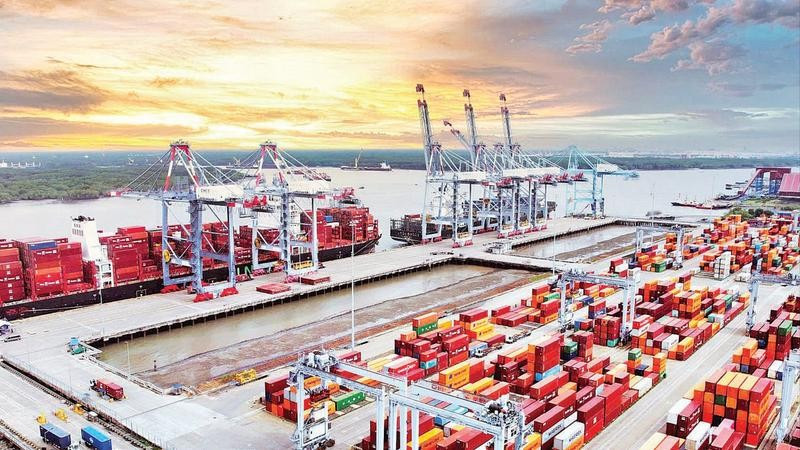 Cụm cảng Cái Mép-Thị Vải, phường Tân Phước,Thành phố Hồ Chí Minh. (Ảnh THẾ ANH)