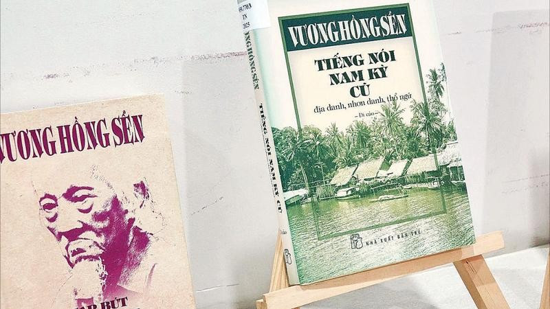 Các tác phẩm của học giả Vương Hồng Sển do Nhà xuất bản Trẻ phát hành. (Ảnh MẠNH HẢO)