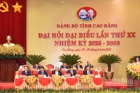 Đoàn chủ tịch Đại hội Đảng bộ tỉnh Cao Bằng lần thứ 20, nhiệm kỳ 2025-2030.
