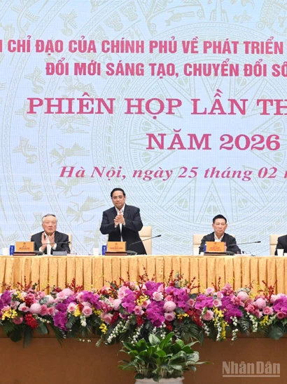 [Ảnh] Thủ tướng Phạm Minh Chính chủ trì phiên họp Ban Chỉ đạo phát triển khoa học, công nghệ, đổi mới sáng tạo, chuyển đổi số và Đề án 06