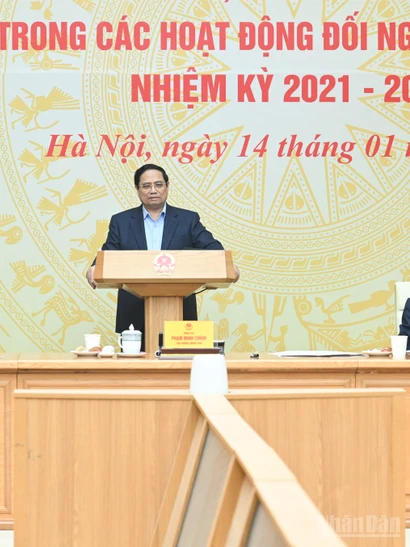 Thủ tướng Phạm Minh Chính chủ trì Hội nghị của Chính phủ tổng kết công tác đôn đốc, triển khai các cam kết, thỏa thuận trong các hoạt động đối ngoại cấp cao nhiệm kỳ 2021-2025.