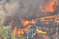 Hiện trường vụ cháy. 