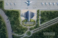 Nhà ga VIP Cảng hàng không quốc tế Phú Quốc lấy cảm hứng từ cá đại bàng biển.