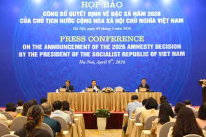 Họp báo công bố đặc xá năm 2026.