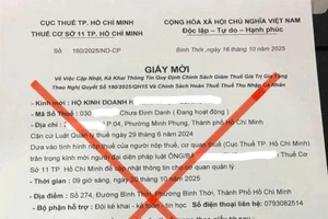 Giấy mời của cơ quan thuế do các đối tượng giả mạo để gửi cho người dân nhằm mục đích lừa đảo.