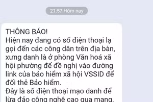 Nội dung cảnh bảo của tổ dân phố ở thành phố Hà Nội.