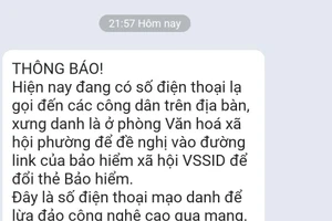 Nội dung cảnh bảo của tổ dân phố ở thành phố Hà Nội.