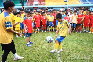 Giải bóng đá Thiếu niên-Nhi đồng “Ước mơ sân cỏ” tranh cúp HTV 2026, được công báo vào đúng ngày Quốc tế Thiếu nhi 1/6. (Ảnh: Anh Hải)