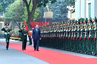 Tổng Bí thư Tô Lâm thăm và làm việc tại Bộ Tư lệnh Bộ đội Biên phòng.