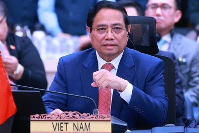 Thủ tướng Phạm Minh Chính tham dự và phát biểu tại Hội nghị Cấp cao ASEAN-Trung Quốc lần thứ 28. (Ảnh: DƯƠNG GIANG-TTXVN)