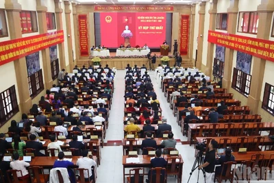 Quang cảnh Kỳ họp thứ nhất Hội đồng nhân dân tỉnh Lâm Đồng khóa X, nhiệm kỳ 2021-2026.