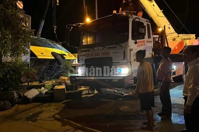 Hiện trường nơi xảy ra vụ tai nạn.