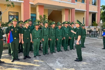 Đoàn công tác số 1 phúc tra toàn diện tại Đồn Biên phòng An Hải.