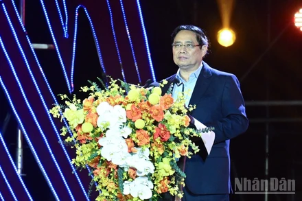 Thủ tướng Chính phủ Phạm Minh Chính phát biểu ý kiến tại Lễ khai mạc. (Ảnh: TRẦN HẢI)