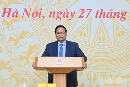 Thủ tướng Chính phủ Phạm Minh Chính chủ trì Phiên họp lần thứ 15 của Hội đồng Thi đua-Khen thưởng Trung ương. (Ảnh: Trần Hải)