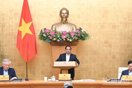 Thủ tướng Chính phủ Phạm Minh Chính chủ trì Phiên họp Chính phủ thường kỳ tháng 1/2026. (Ảnh: Trần Hải)