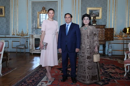 Thủ tướng Chính phủ Phạm Minh Chính hội kiến Công chúa kế vị Thụy Điển Victoria. (Ảnh: VGP/NHẬT BẮC)