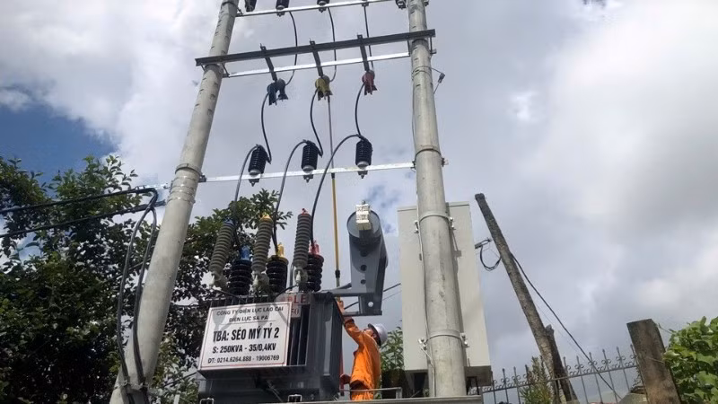 Trạm biến áp Séo Mý Tỷ 2 có công suất 250kVA-35/0.4kV.