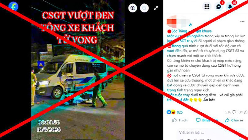 Thông tin sai sự thật lan truyền trên mạng xã hội.