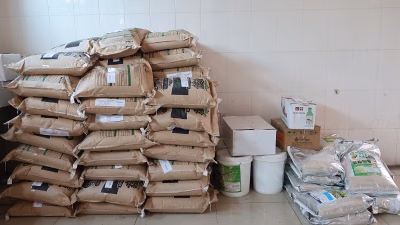 Tang vật Công an thu giữ tại hiện trường.