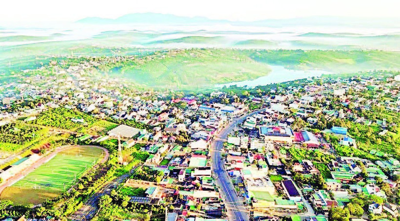 Một góc khu vực trung tâm cao nguyên Di Linh, tỉnh Lâm Đồng.