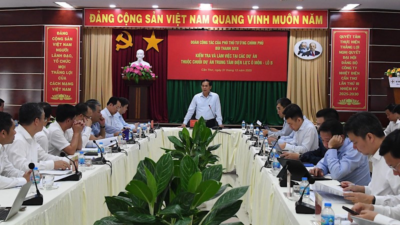 Phó Thủ tướng Bùi Thanh Sơn phát biểu tại buổi làm việc.