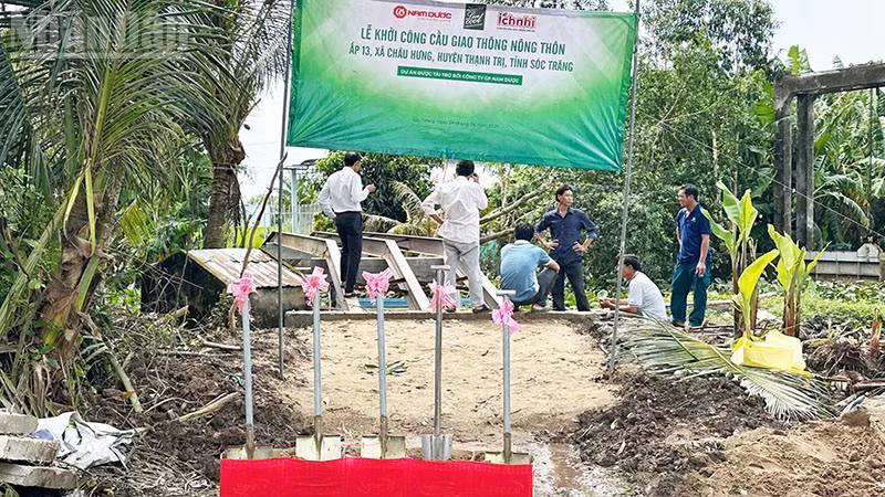 Vị trí xây cầu nông thôn tại ấp 13.