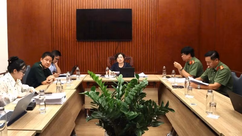 Quang cảnh phiên họp Hội đồng thẩm định hồ sơ chính sách dự án Luật An ninh dữ liệu. (Ảnh: TƯỜNG MINH)
