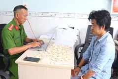 Lê Hoài Nam tại Cơ quan công an.