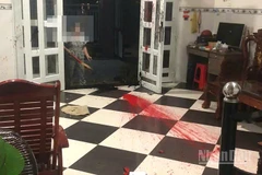 Một ngôi nhà bị các đối tượng tạt nước sơn.