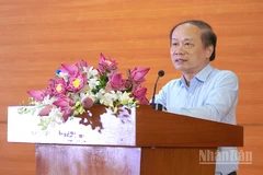 Đồng chí Phạm Tất Thắng, Phó Trưởng Ban Tuyên giáo và Dân vận Trung ương phát biểu định hướng tuyên truyền.