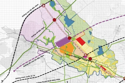 Mô hình dự án đi qua địa bàn tỉnh Lâm Đồng.