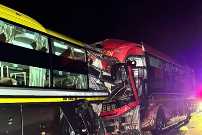 Hiện trường vụ tai nạn.