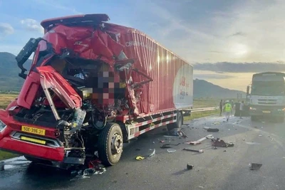 Hiện trường vụ tai nạn.