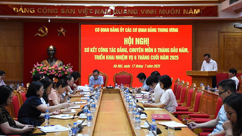 Hội nghị sơ kết công tác 6 tháng đầu năm 2025 của cơ quan Đảng ủy các cơ quan Đảng Trung ương. 