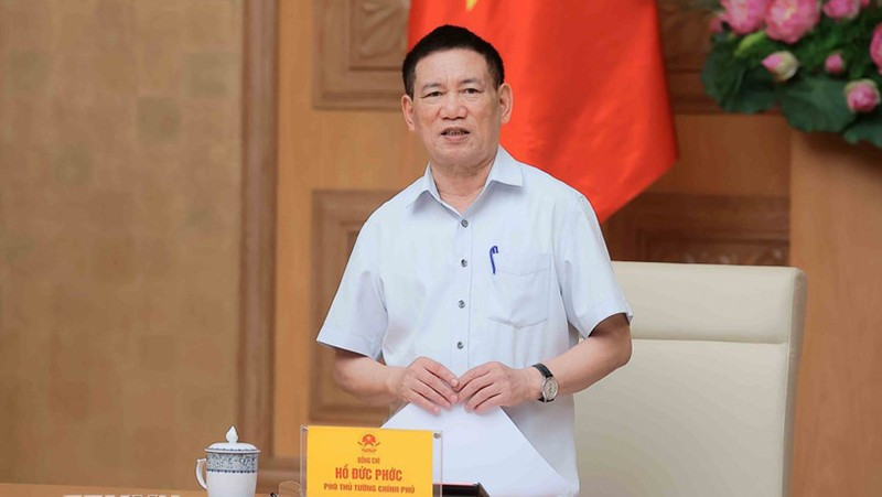 Phó Thủ tướng Hồ Đức Phớc chủ trì họp Hội đồng tư vấn chính sách tiền tệ quốc gia. (Ảnh: TTXVN)