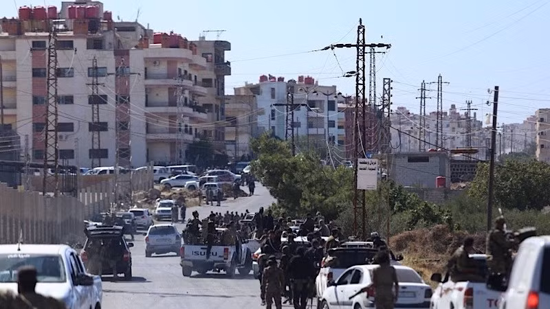 Lực lượng an ninh Syria tiến vào thành phố Sweida ở miền nam nước này. (Ảnh: THX/TTXVN)