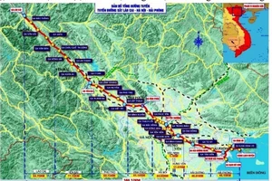 Bản đồ tổng hướng tuyến đường sắt Lào Cai-Hà Nội-Hải Phòng.
